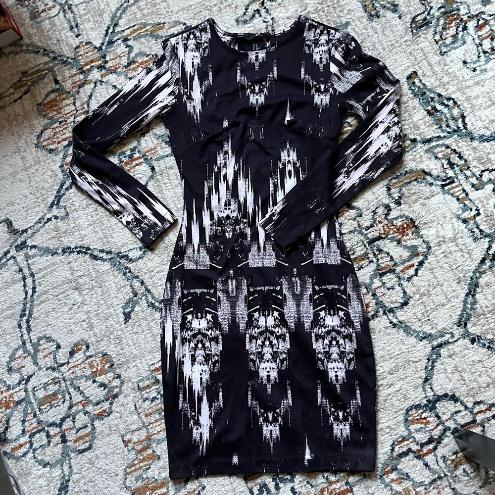 Artsy body con dress